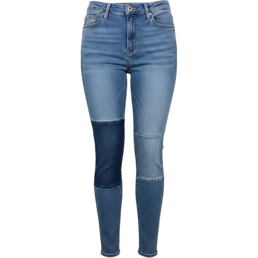 Universal Thread High Rise Skinny Patchwork Jeans Blue Denim 6/28R New